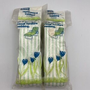 Duralite Lawn Chair Webbing Lot Of 2 40ft. Each 2.5 Wide Nylon NOS White‎ Green